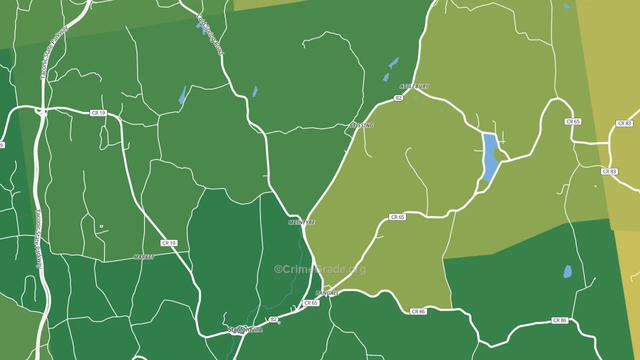 Stanfordville, NY Map of Vandalism Rates