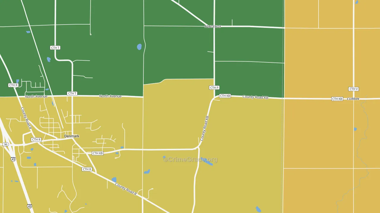 Stangelville, WI Map of Vandalism Rates