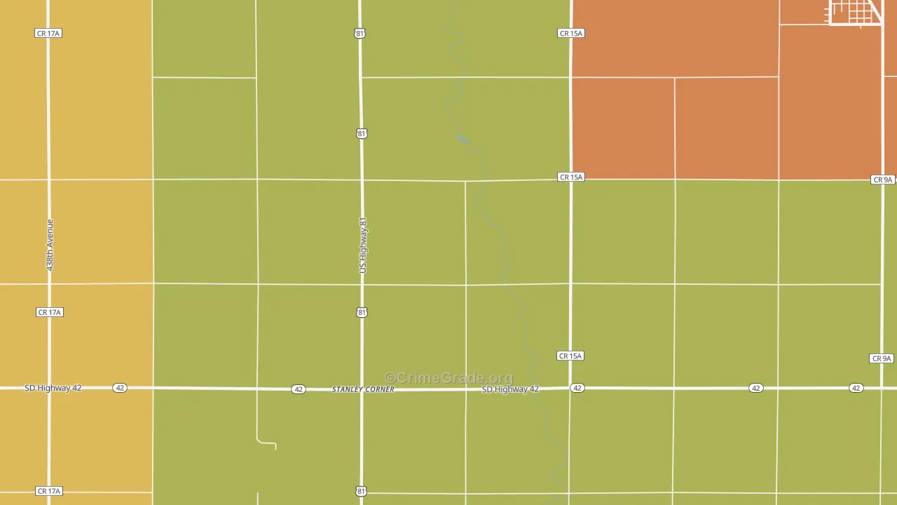 Stanley Corner, SD Map of Vandalism Rates