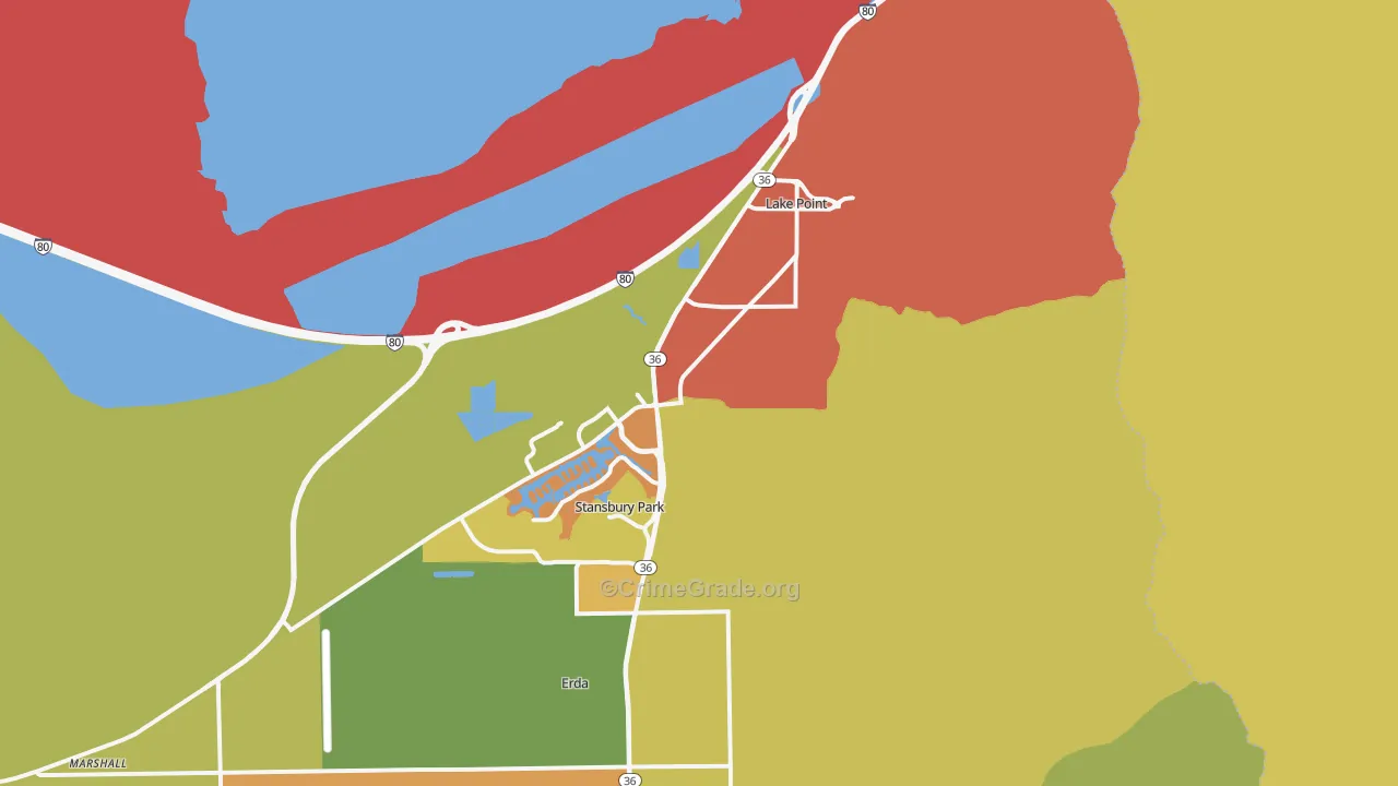 Stansbury Park, UT Map of Vandalism Rates