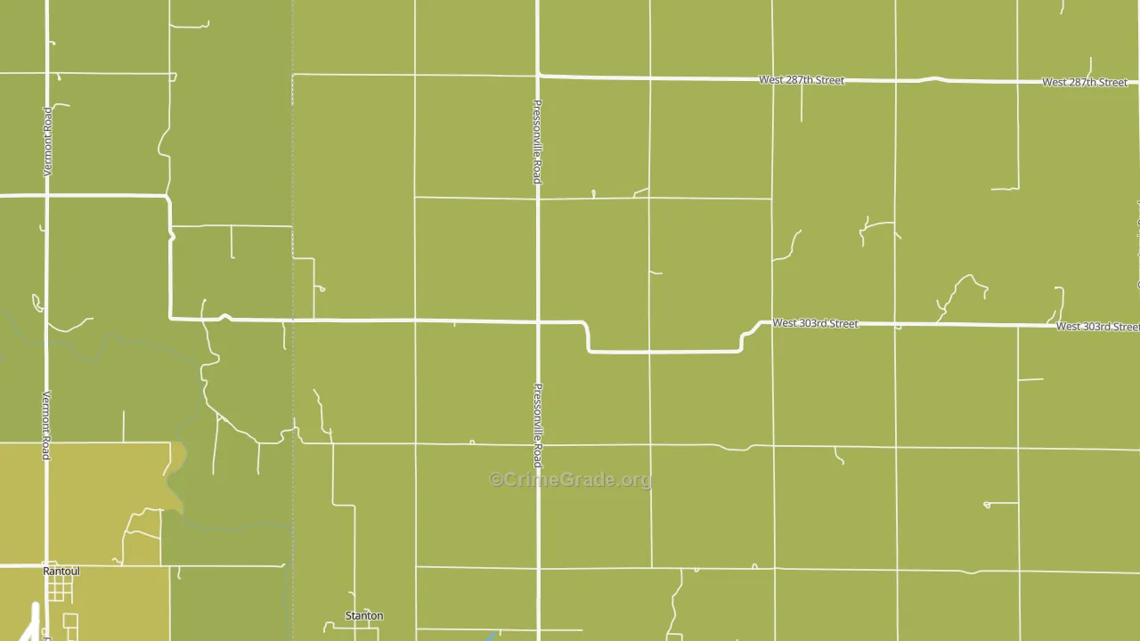 Stanton, KS Map of Vandalism Rates