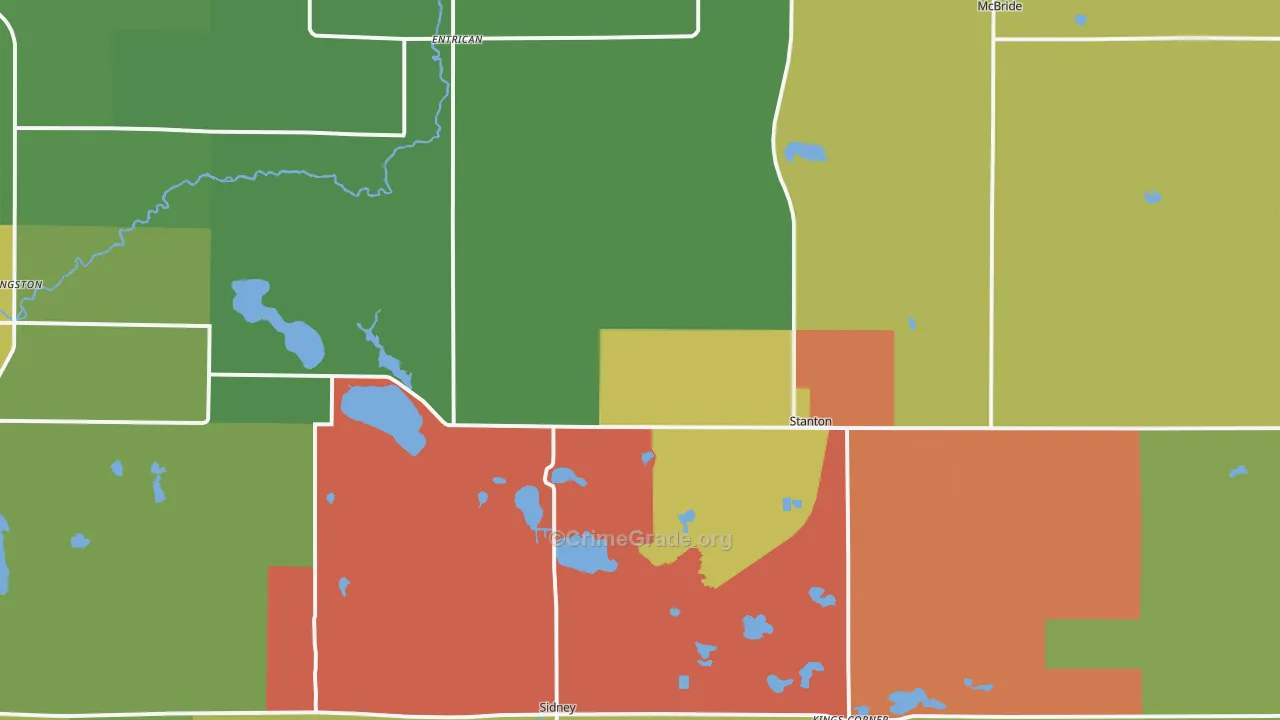 Stanton, MI Map of Vandalism Rates