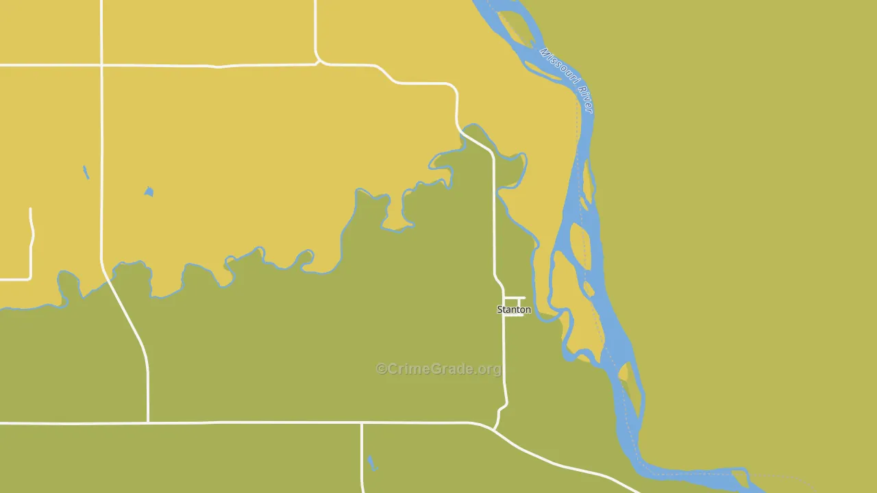 Stanton, ND Map of Vandalism Rates