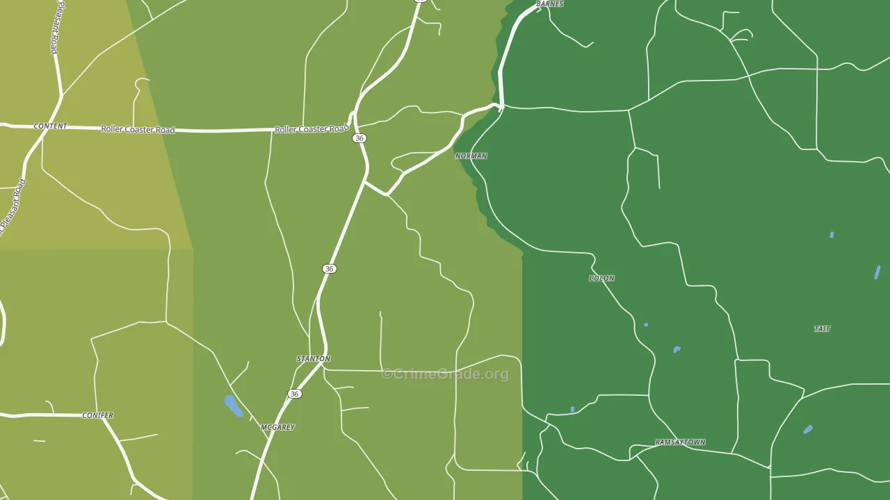 Stanton, PA Map of Vandalism Rates