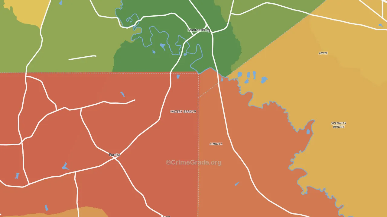 Stantonsburg, NC Map of Vandalism Rates
