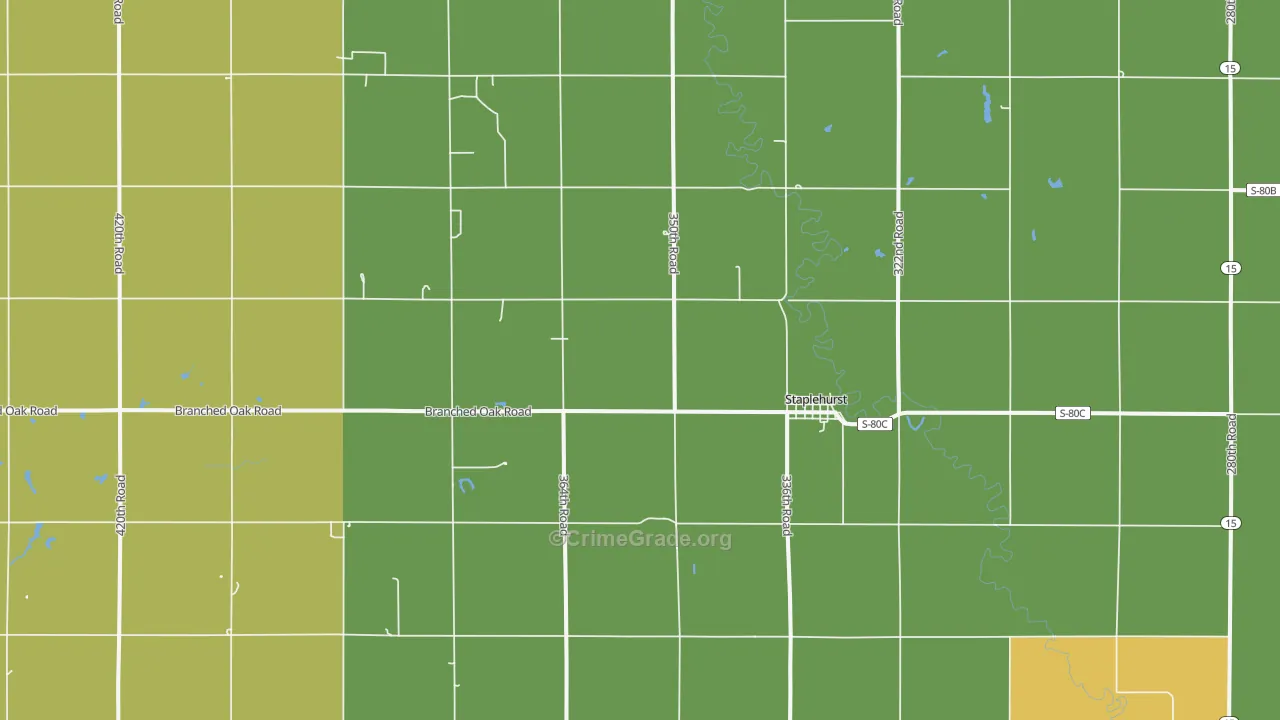 Staplehurst, NE Map of Vandalism Rates