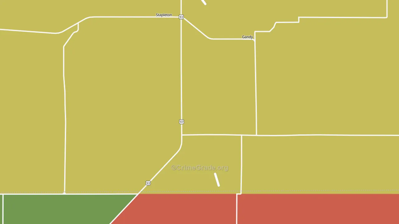 Stapleton, NE Map of Vandalism Rates