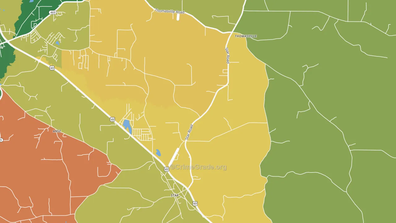 Star, MS Map of Vandalism Rates