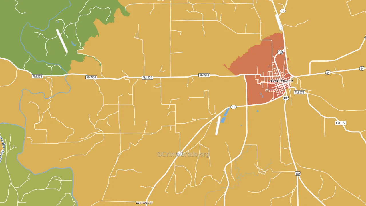 Star, TX Map of Vandalism Rates