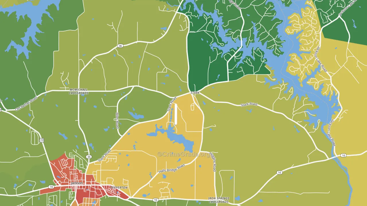 Stark, GA Map of Vandalism Rates