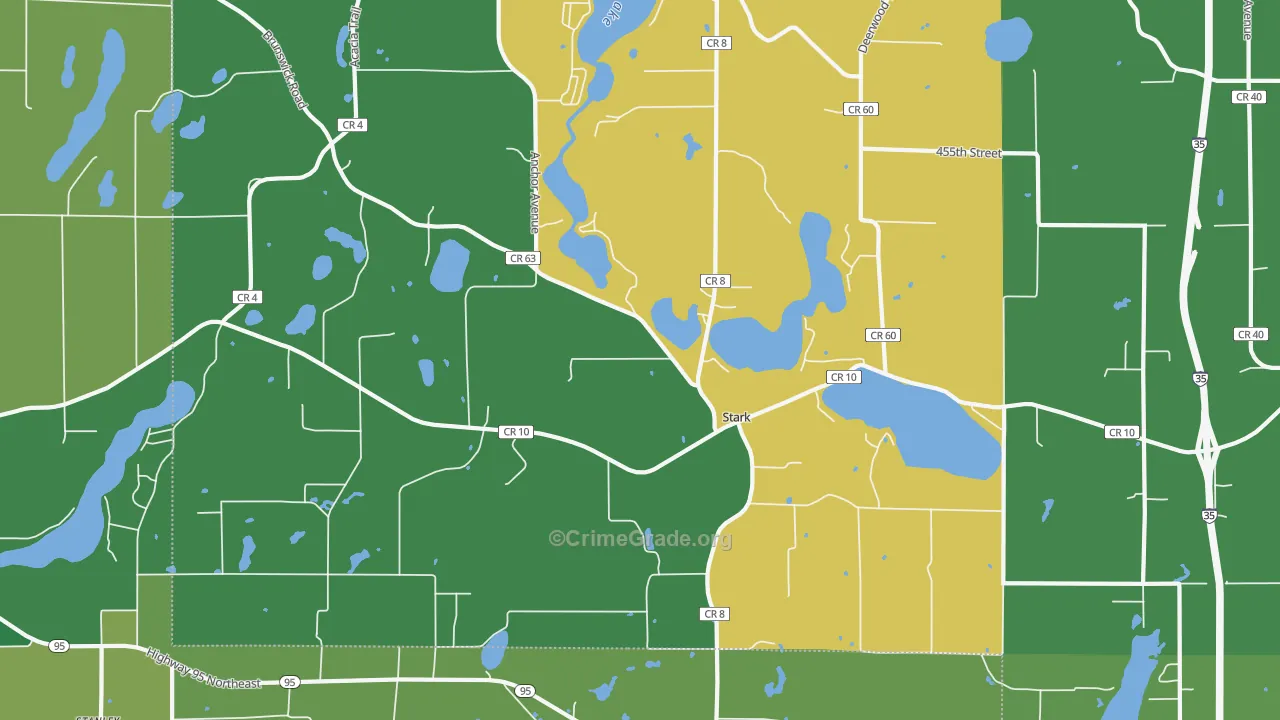 Stark, MN Map of Vandalism Rates