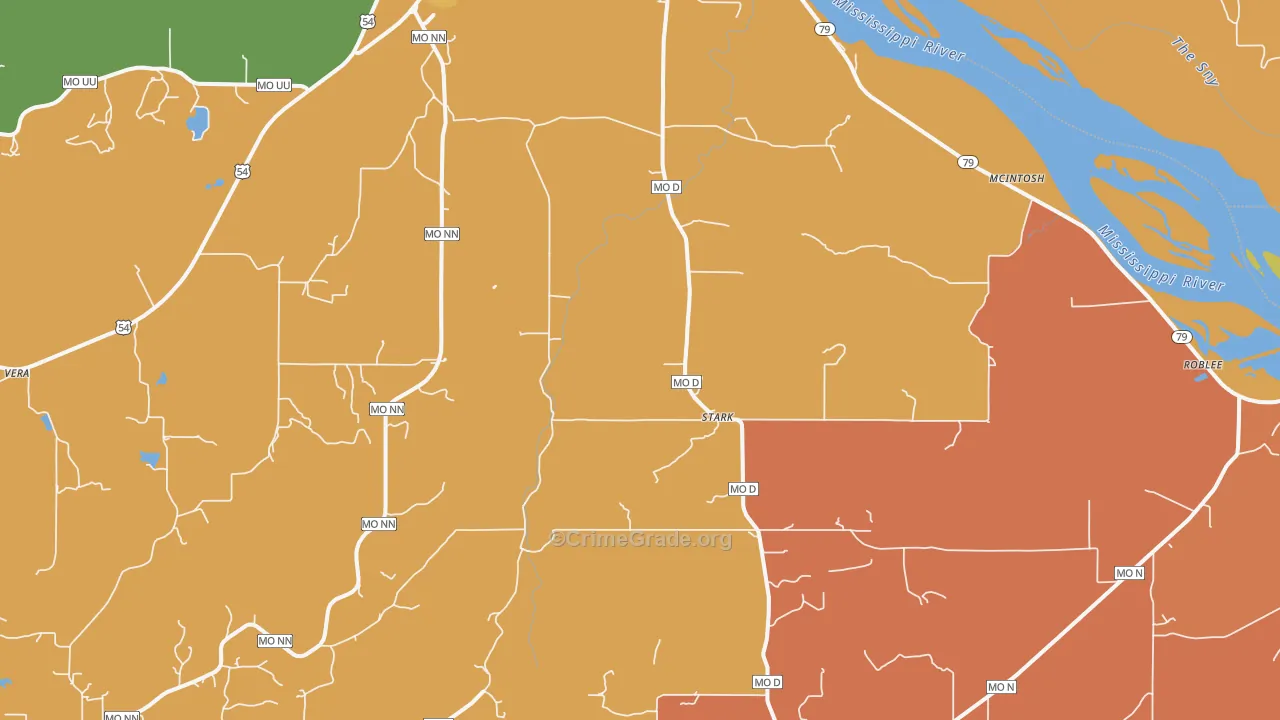 Stark, MO Map of Vandalism Rates