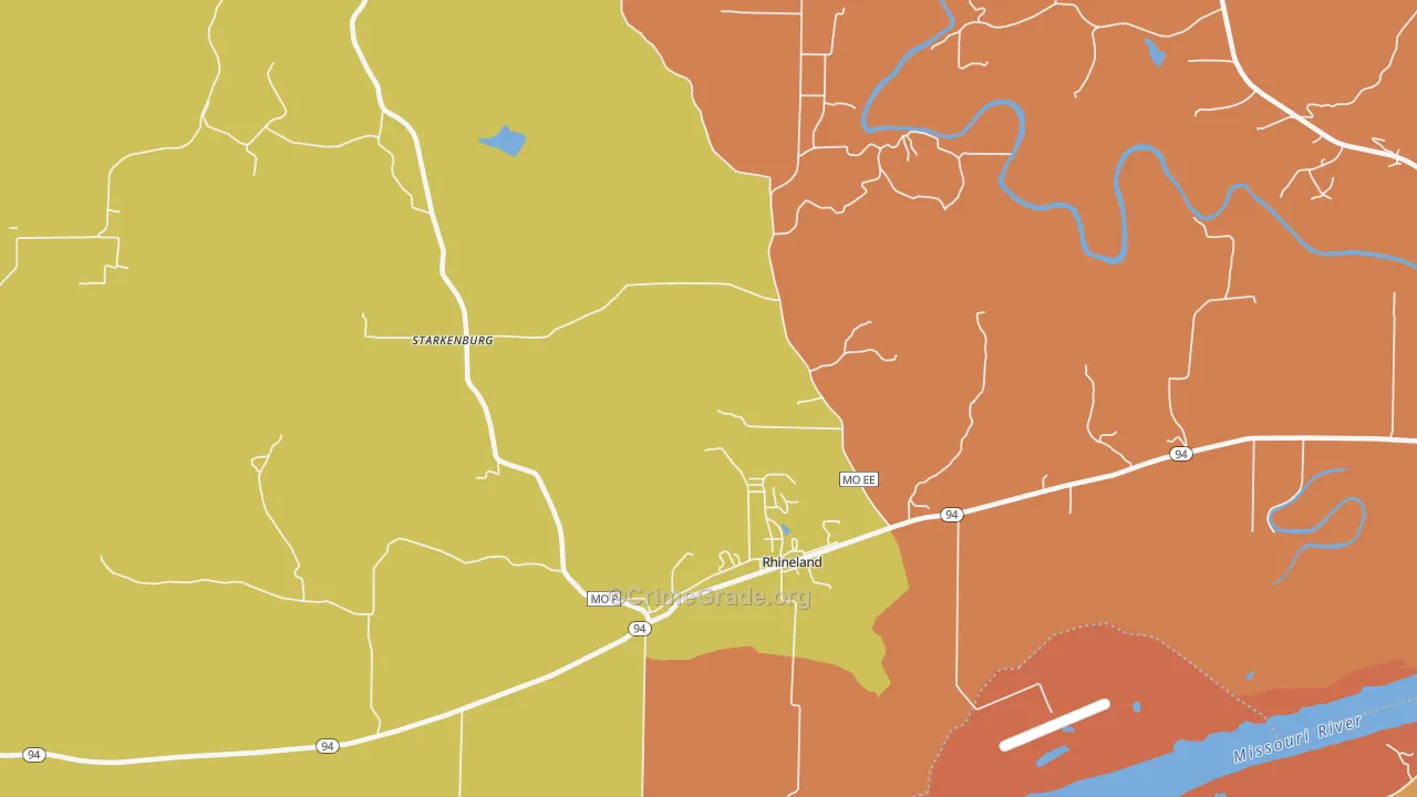 Starkenburg, MO Map of Vandalism Rates