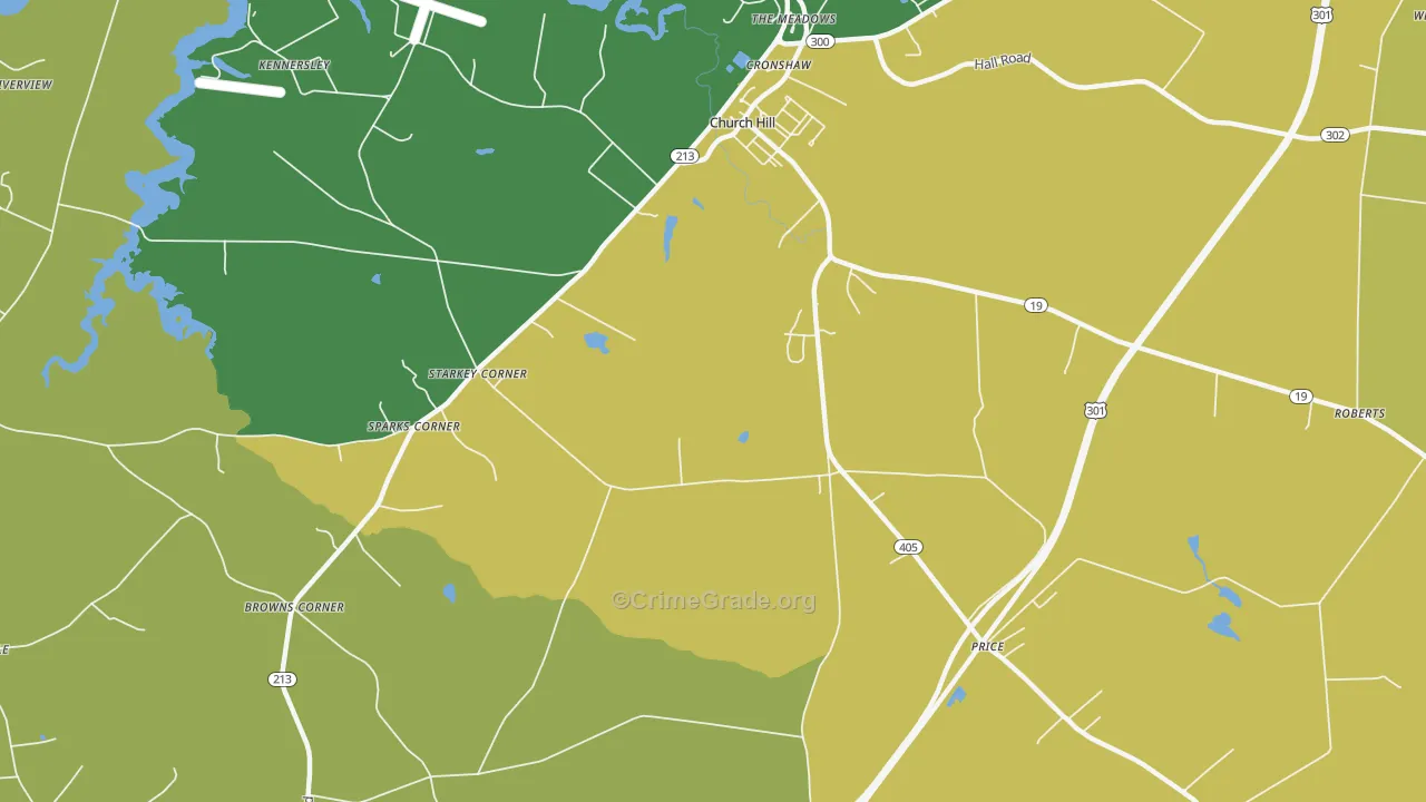 Starkey Corner, MD Map of Vandalism Rates