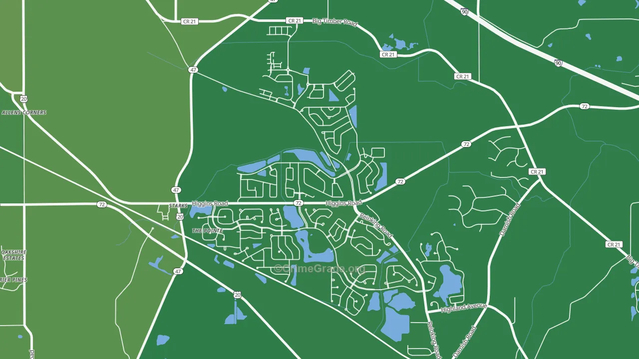 Starks, IL Map of Vandalism Rates