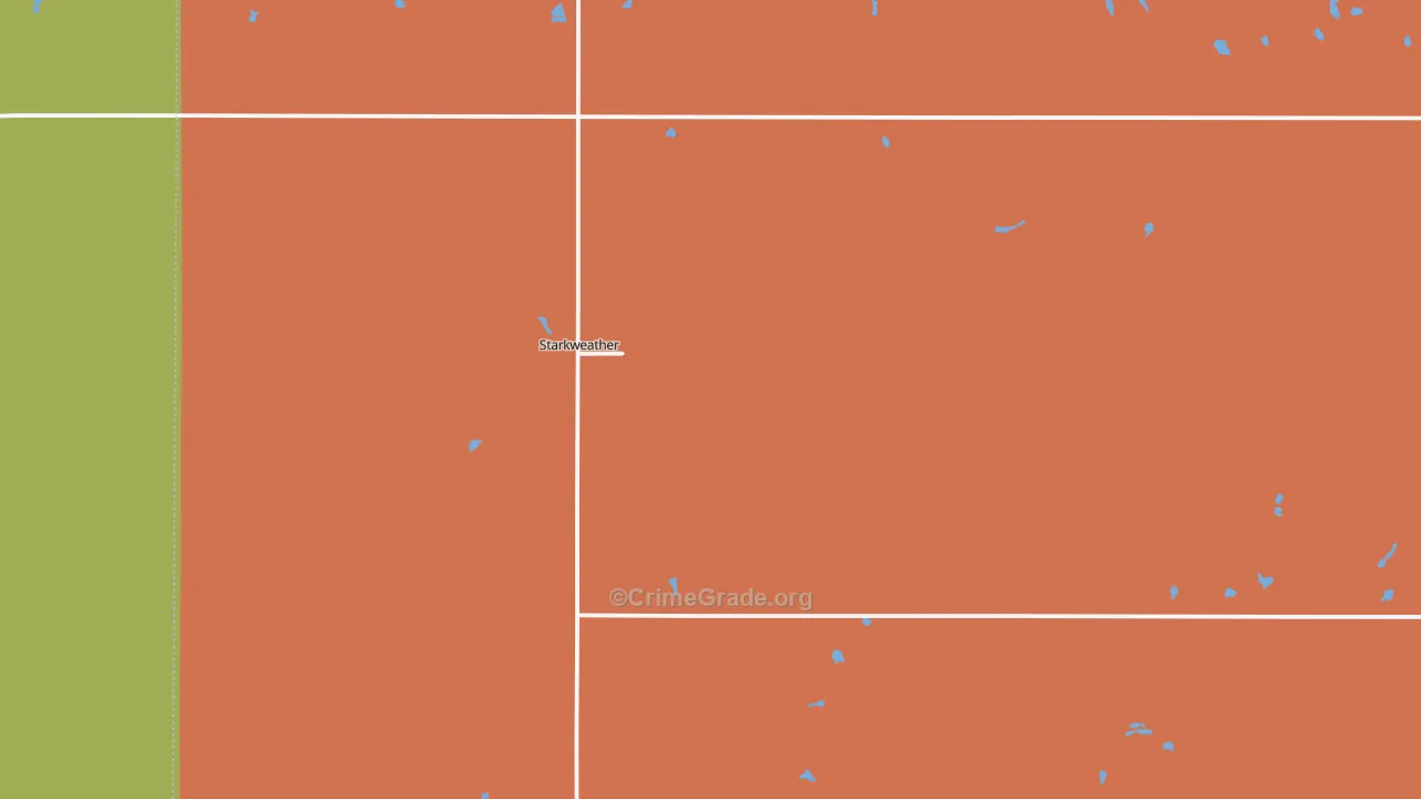Starkweather, ND Map of Vandalism Rates