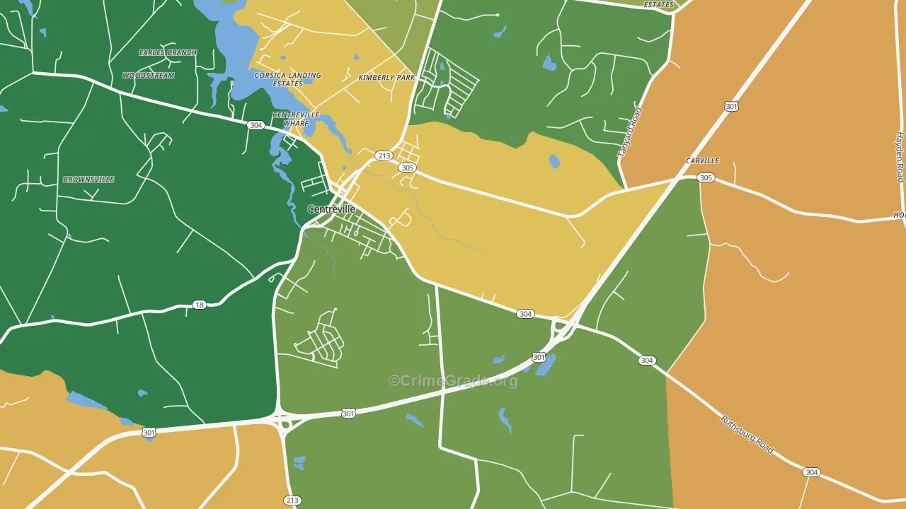 Starr, MD Map of Vandalism Rates