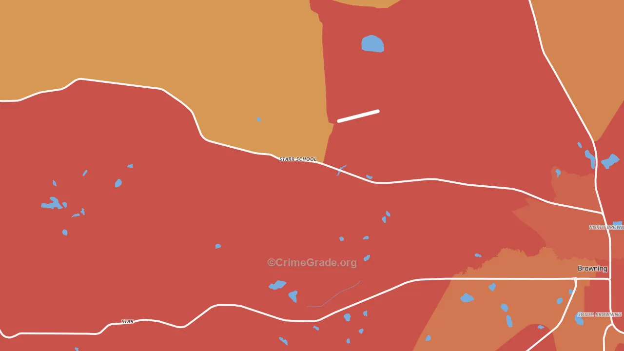 Starr School, MT Map of Vandalism Rates