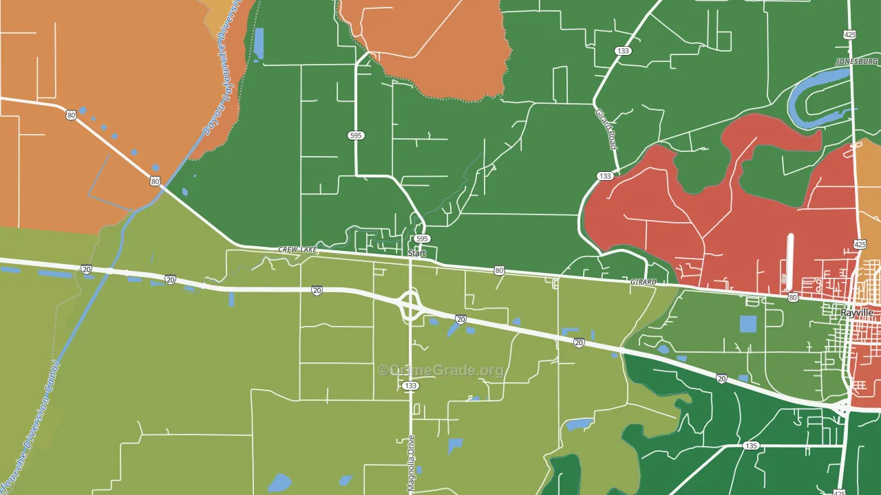 Start, LA Map of Vandalism Rates