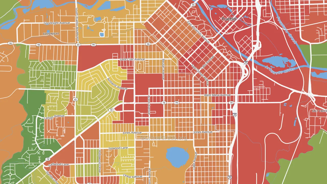 State Fair, Pueblo, CO Map of Vandalism Rates