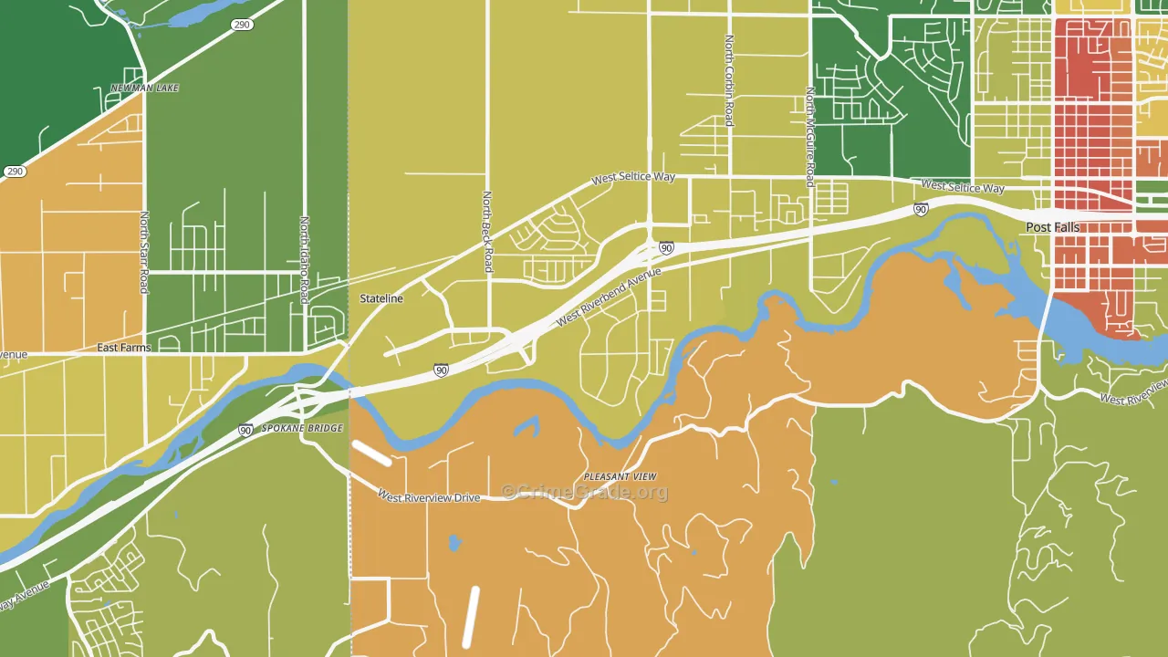 State Line, ID Map of Vandalism Rates