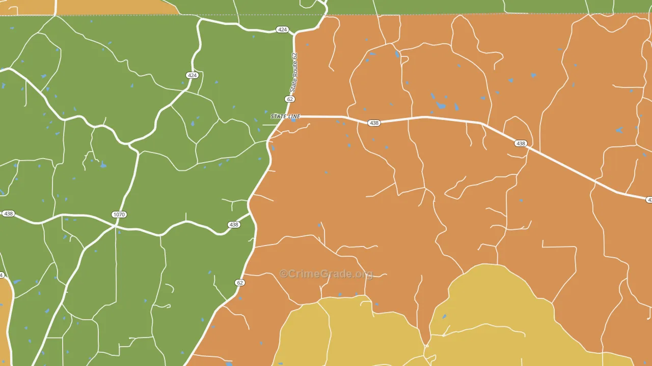 State Line, LA Map of Vandalism Rates