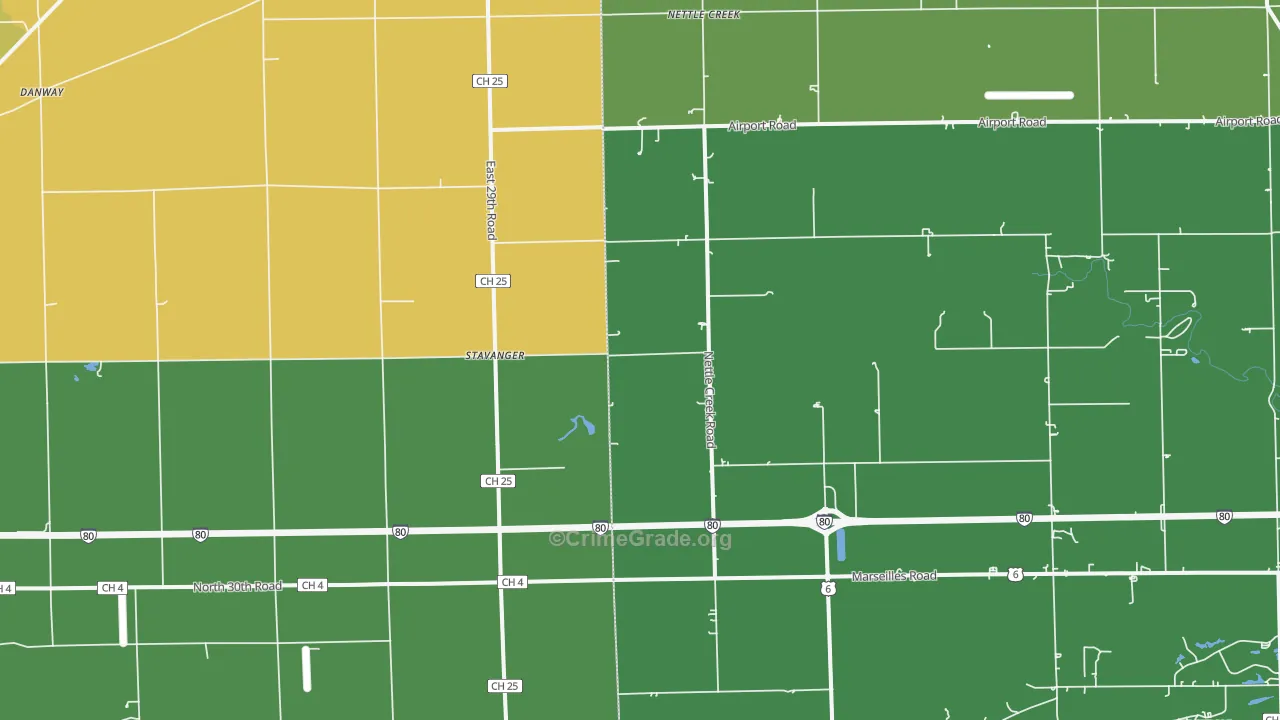 Stavanger, IL Map of Vandalism Rates