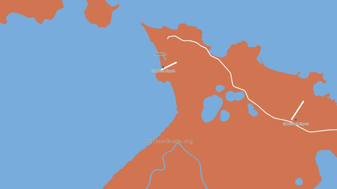 Stebbins, AK Map of Vandalism Rates