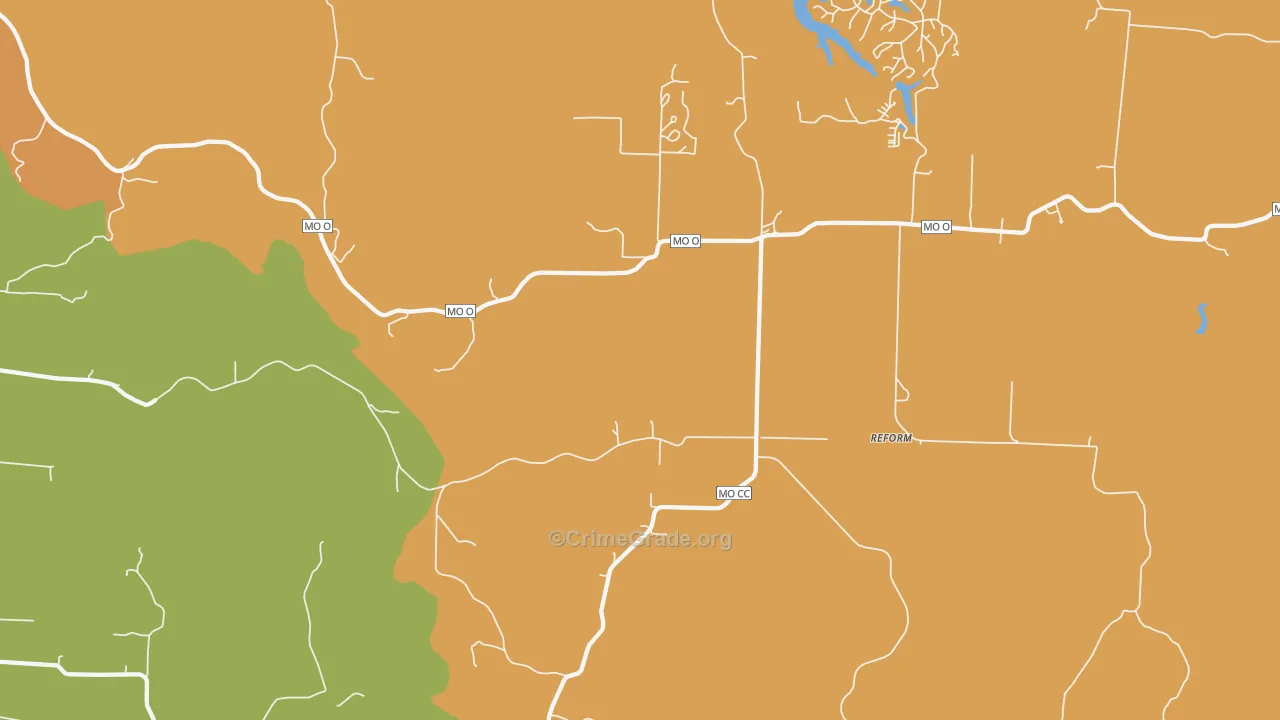 Steedman, MO Map of Vandalism Rates