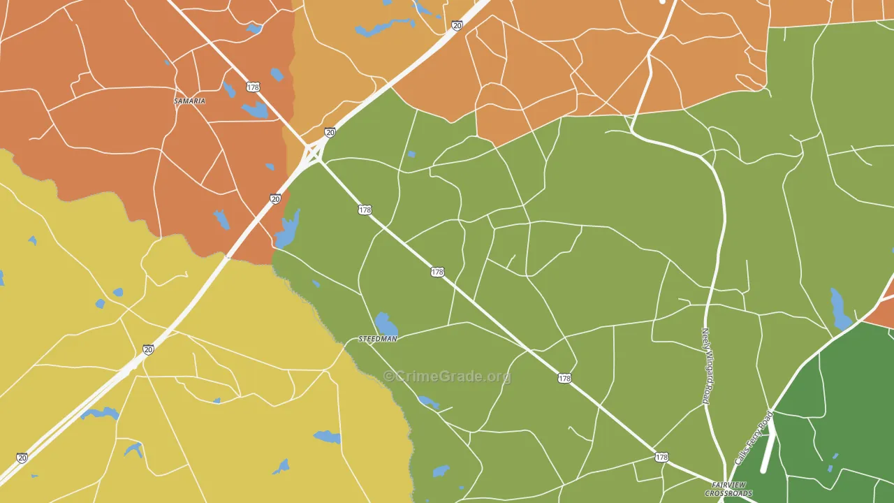 Steedman, SC Map of Vandalism Rates
