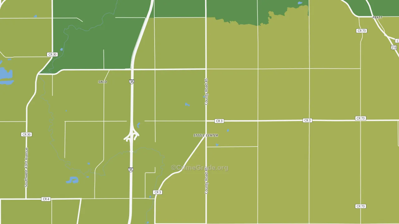 Steele Center, MN Map of Vandalism Rates
