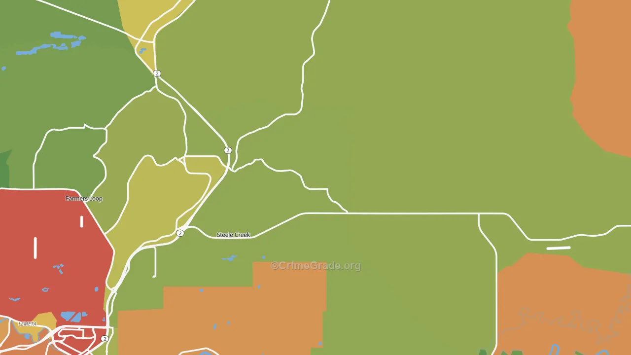 Steele Creek, AK Map of Vandalism Rates