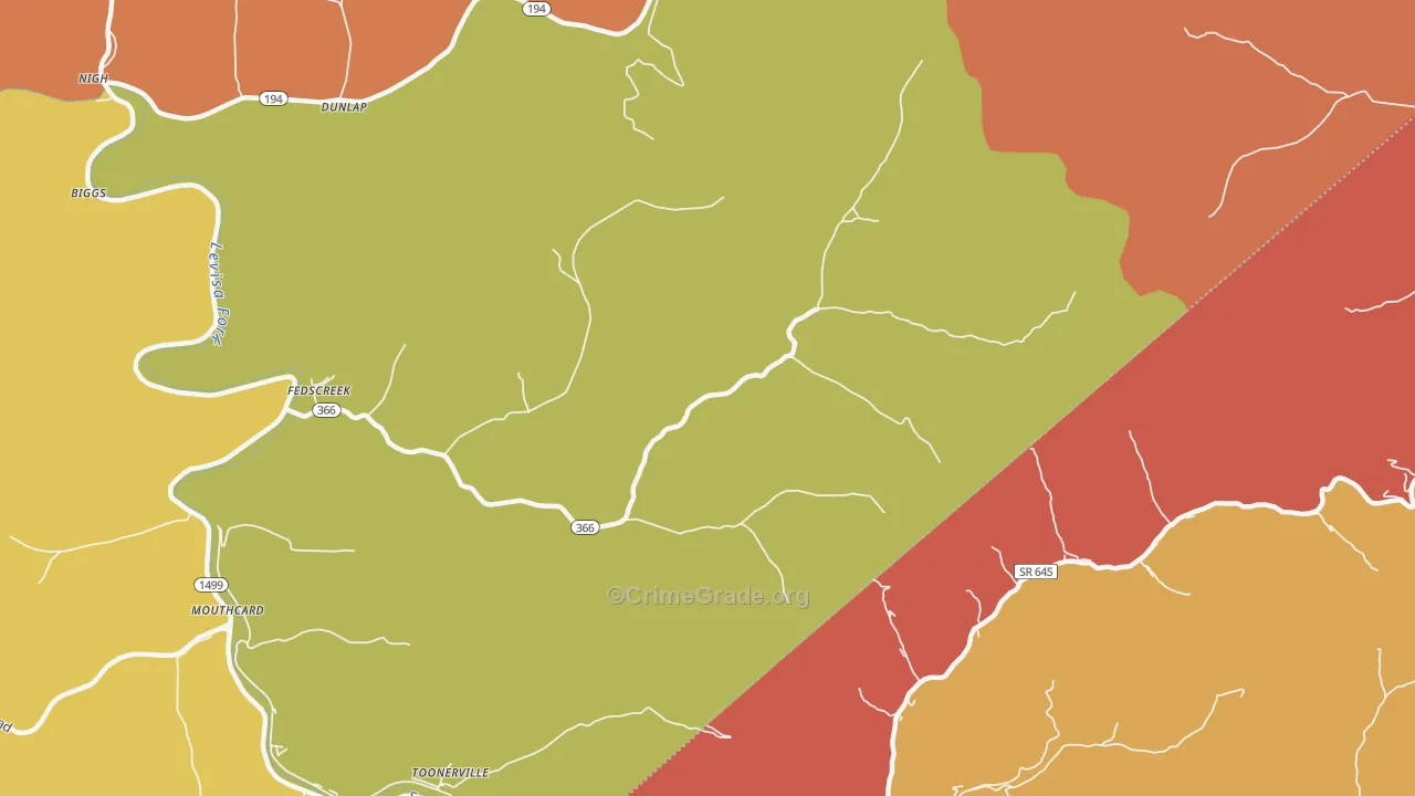 Steele, KY Map of Vandalism Rates