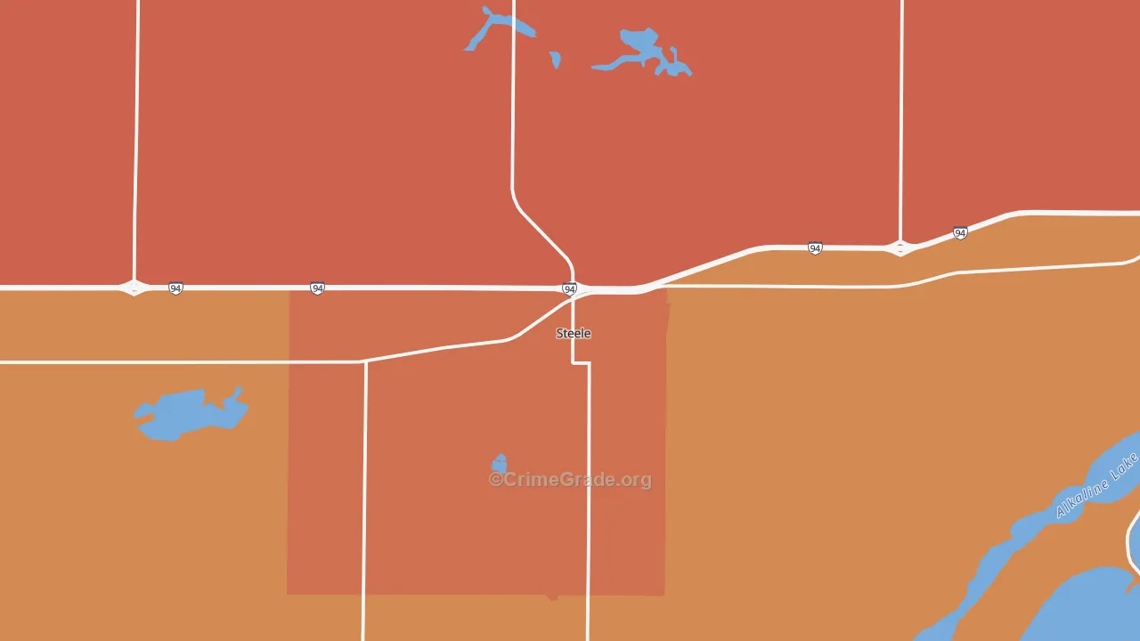 Steele, ND Map of Vandalism Rates