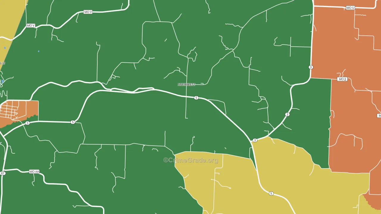 Steinmetz, MO Map of Vandalism Rates
