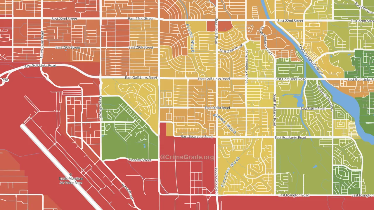 Stella Mann, Tucson, AZ Map of Vandalism Rates