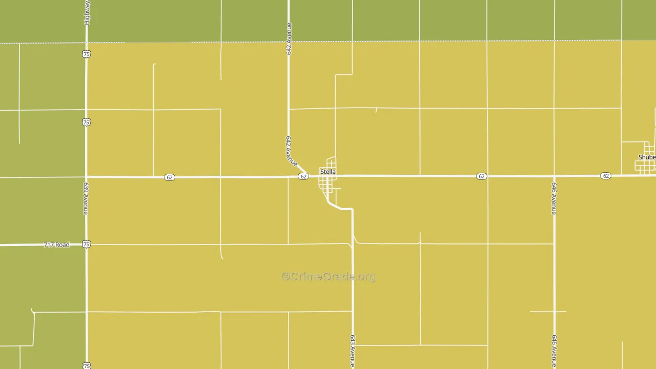 Stella, NE Map of Vandalism Rates