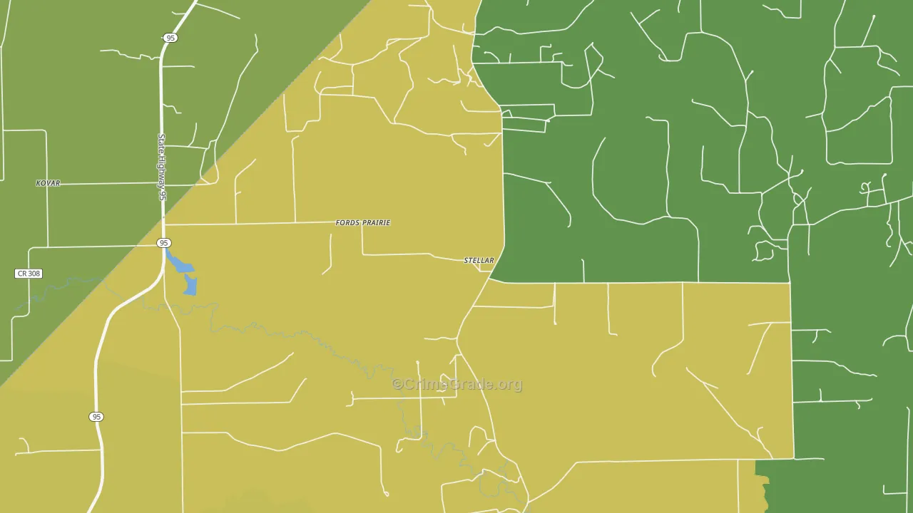 Stellar, TX Map of Vandalism Rates
