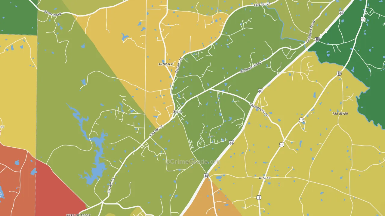 Stem, NC Map of Vandalism Rates