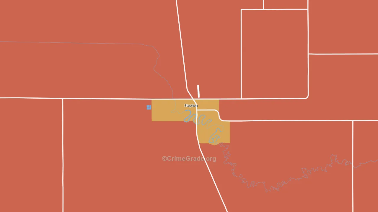 Stephen, MN Map of Vandalism Rates