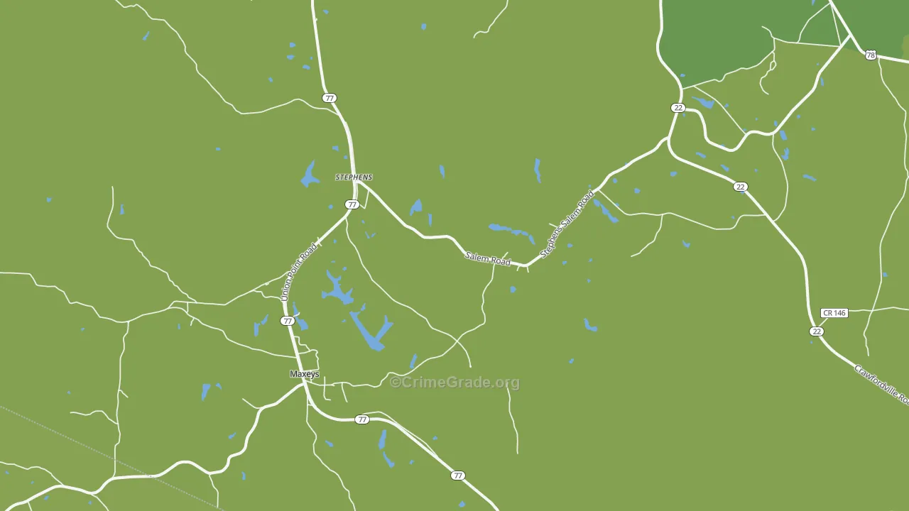 Stephens, GA Map of Vandalism Rates