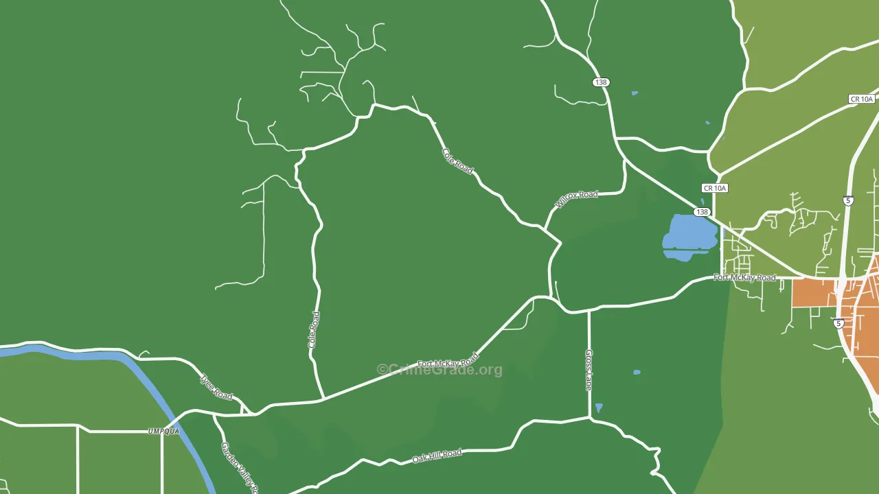 Stephens, OR Map of Vandalism Rates