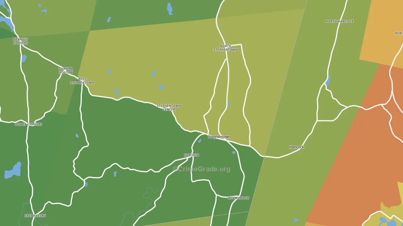 Stephentown, NY Map of Vandalism Rates