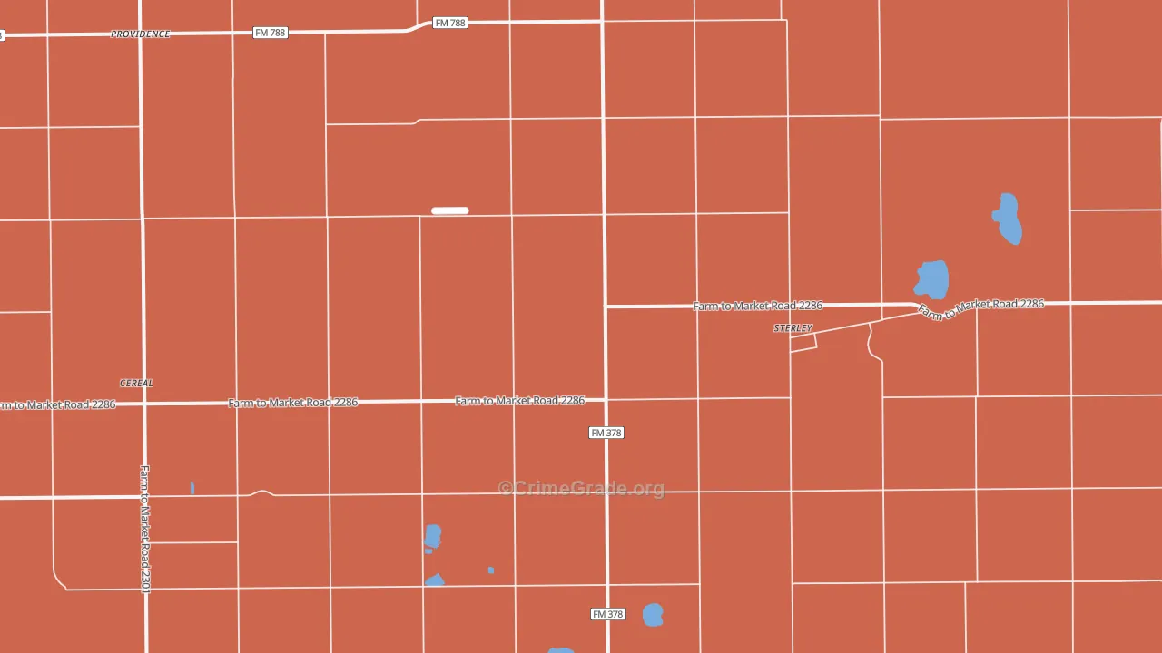 Sterley, TX Map of Vandalism Rates