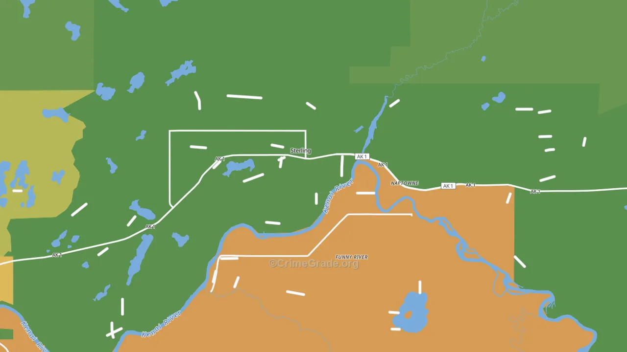 Sterling, AK Map of Vandalism Rates