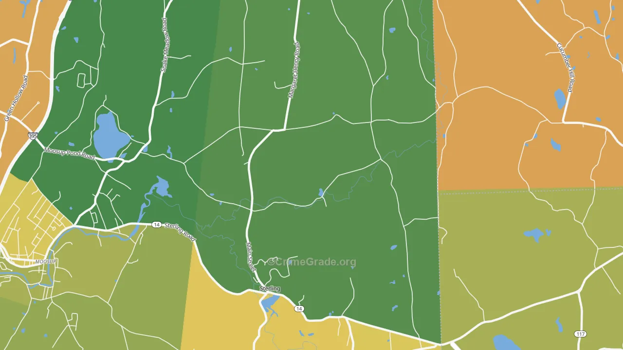 Sterling, CT Map of Vandalism Rates