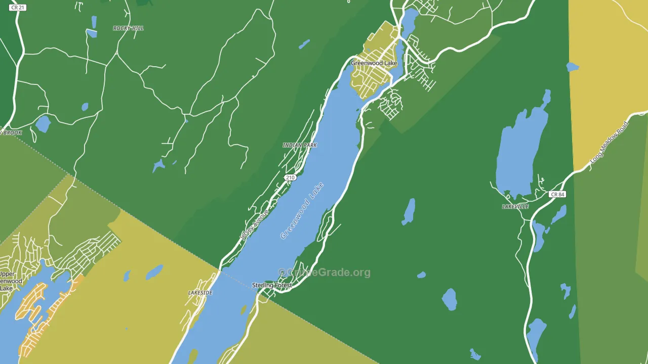 Sterling Forest, NY Map of Vandalism Rates