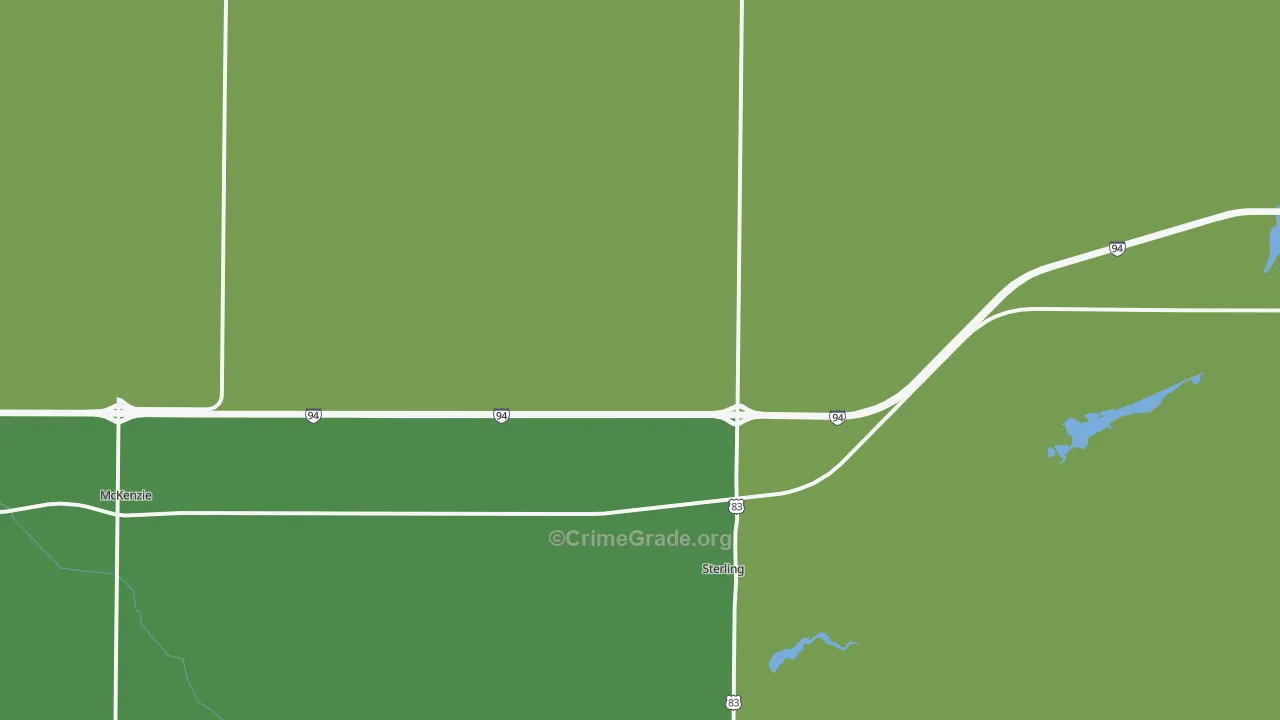 Sterling, ND Map of Vandalism Rates