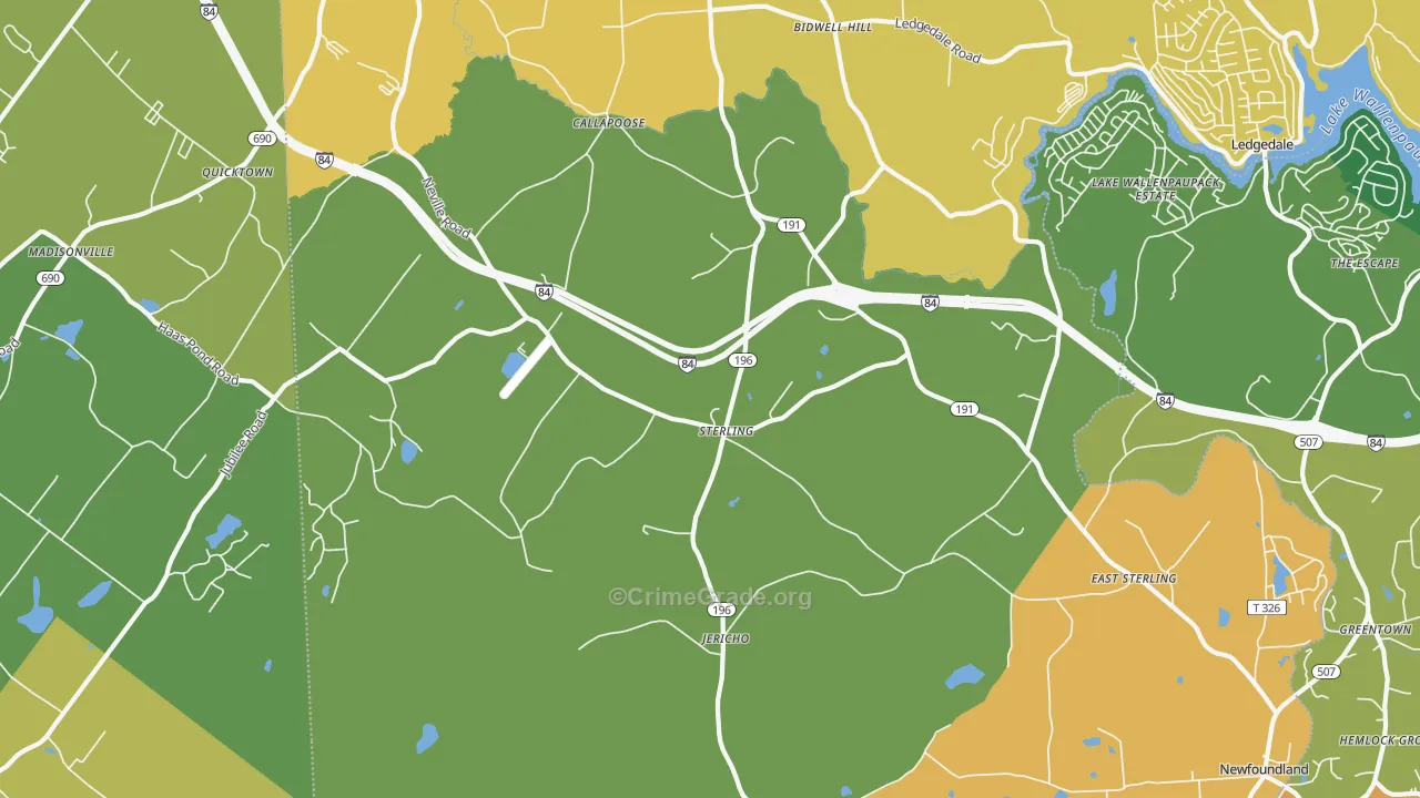 Sterling, PA Map of Vandalism Rates