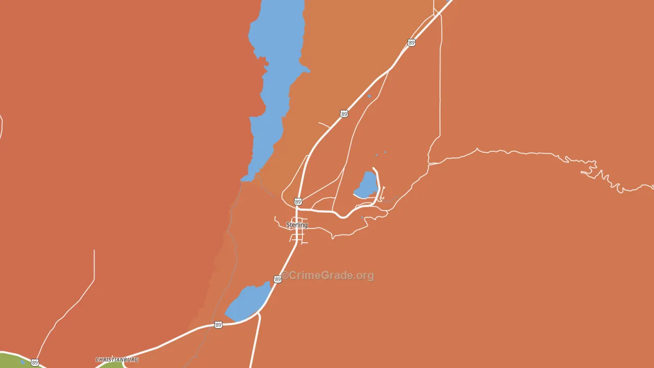 Sterling, UT Map of Vandalism Rates